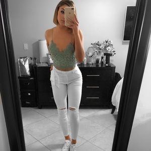 Lace crop top